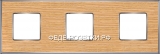 FEDE Vintage Wood Светлый хром / Дерево дуб Рамка 3-я OAK- Bright Chrome (Cromo Brillo)